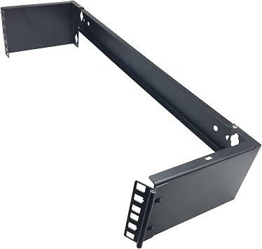 2U 19-inch Hinged Wall Mount Patch Panel Bracket- 6-inch Deep Foldable Horizontal Rack for 19" Networking Equipments (JCM-HWMB2U)
