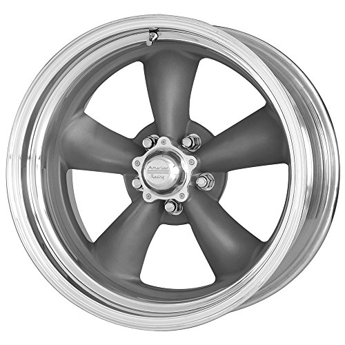 American Racing Vintage VN215 Classic Torq Thrust II 22X9 5X4.5 5.59 15mm Mag Gray Machined Lip - VN21522912415