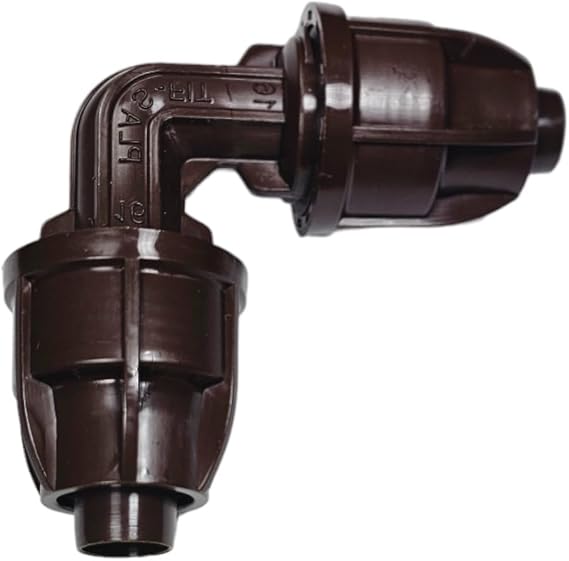 Netafim TechLock 17mm Elbow – 90° Bend Fitting for Drip Irrigation Tubing, UV Resistant, 100 PSI Rated | Easy Install | TLCKELL (32500-080020) (25)