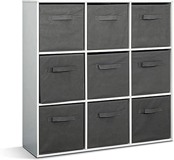 Mondeer 9 Cube Storage Unit, 90 x 30 x 90 cm, White