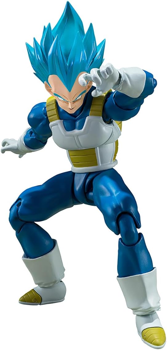 Tamashi Nations SH.  Figuarts Dragon Ball Super Super Saiyan God Super Saiyan Vegeta Penetrating Saiyan Pride - Approximately 5.3 inches 135 mm, PVC & ABS Pre-Painted Action Figure