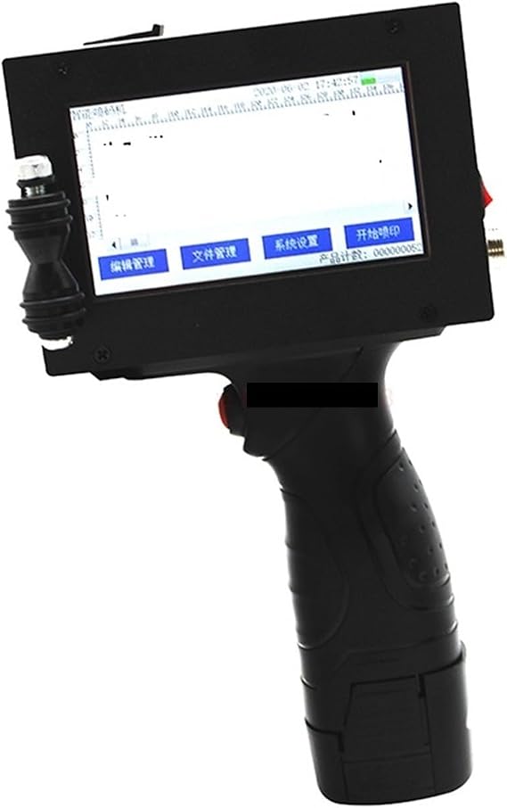Handheld Inkjet Printer, 12.7Mm Variable Qr Barcode Digital Sign Label Portable Handheld Thermal Smart Inkjet Printer,for Date Barcode Batch Number Logo Qr Code-Printer 3 Black Ink-1