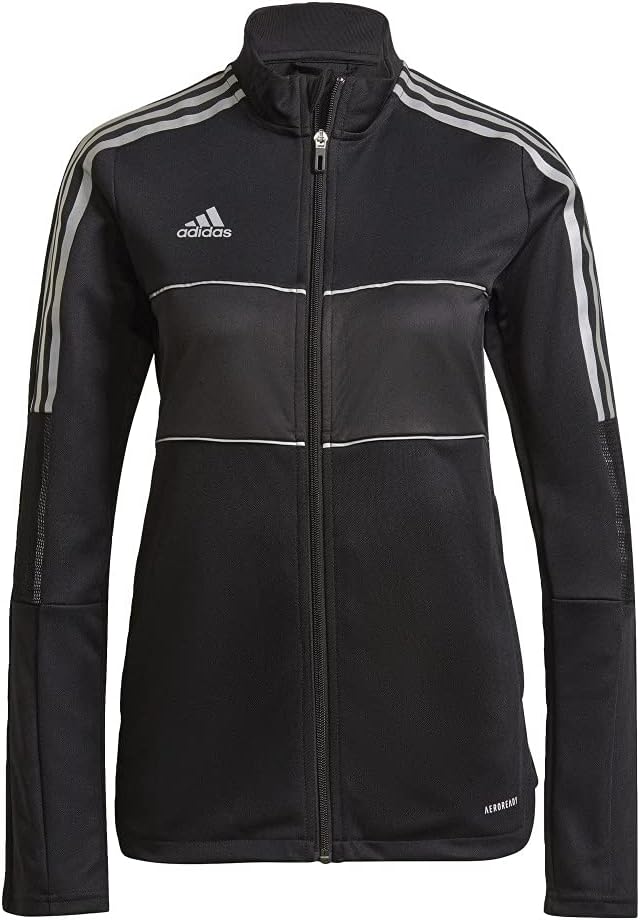 adidas Womens Standard Tiro Track Reflective Jacket, Black, X-Small