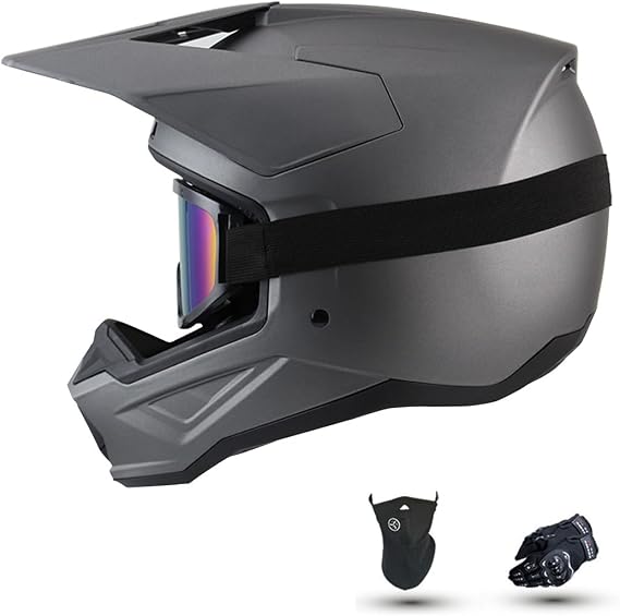 Kids Dirt Bike Helmets Youth ATV Helmet DOT Approved Motocross Helmet for Off-Road, ATV, UTV, Four Wheeler, Motocross, BMX, MX, with Goggles, Gloves