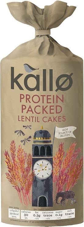 Kallo Protein Packed Lentil Cakes 100g (Pack of 6)