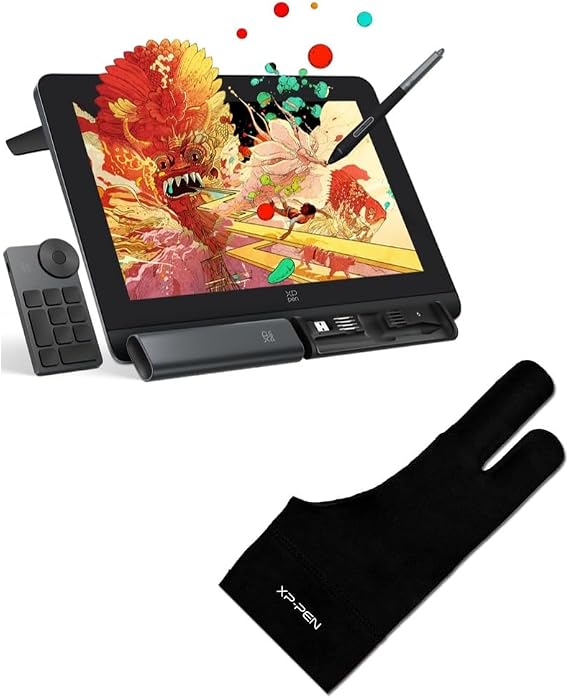 XPPen Artist Pro 14 Gen2 Drawing Tablet with Screen & Artist Drawing Glove 2-Fingers Digital Art Glove (Size L)