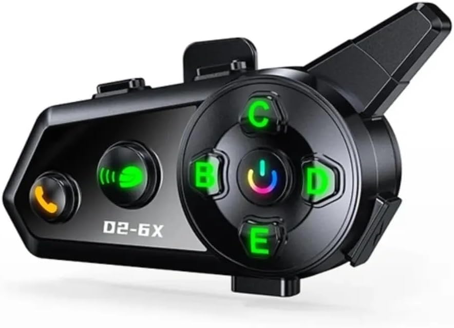 COMSE 6 Seater Motorcycle Helmet Bluetooth Intercom Set Waterproof 1000m Distance Music Shared