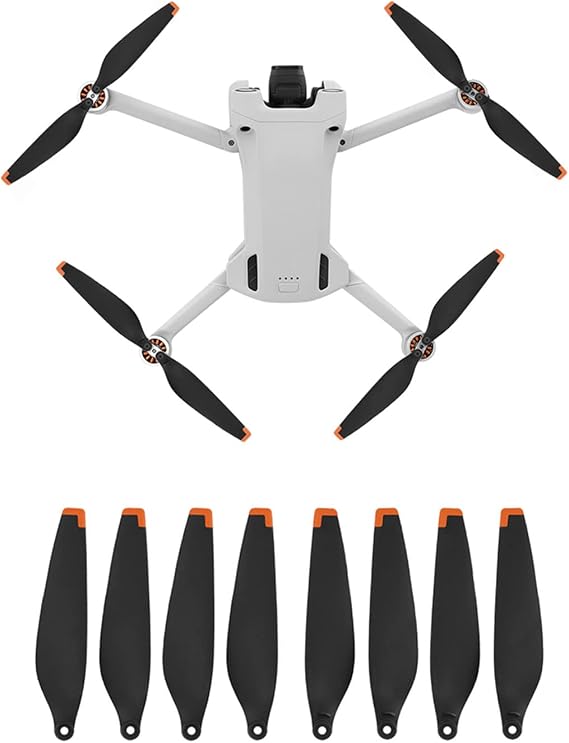 Mini 3 Pro Low Noise Propellers for DJI Mini 3 Pro Fly More Combo Camera Drone RC Accessories Spare Props Replacement (Orange)