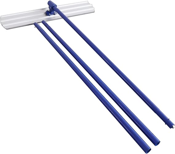 Bull Float Concrete Float 48 x 8" Round End Spring Concrete Float Tool Magnesium Aluminum Alloy Concrete Trowel with 3 Float Handle Cement Tools Concrete Kit, US Stock