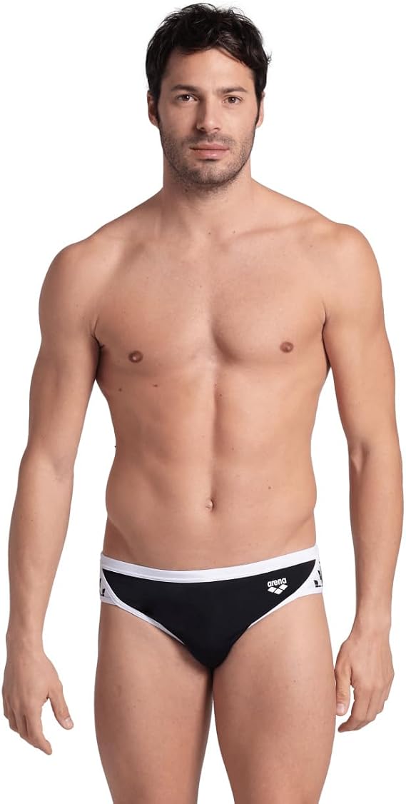 ARENA Men's Icons Solid Swim Briefs Professional Training Swimsuit Sports Trunk