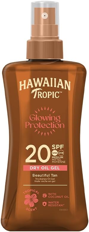 Hawaiian Tropic Glowing Protection Dry Spray Koruyucu & Bronzlaştırıcı Yağ SPF20 200 Mililitre