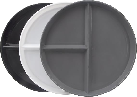 3Pcs Portion Control Plate, 9 Inch Divided Plates Dinner Plates