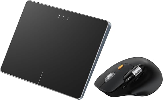 ProtoArc T1 Plus Wireless Bluetooth Trackpad and EM25 Ergonomic Mouse
