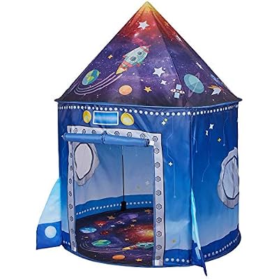 Kaivee Rocket Ship Space Pop Up Play Tent for Kids-Astronaut Pretend Playhouse Gift for 3-5 Year Old Girls Boys