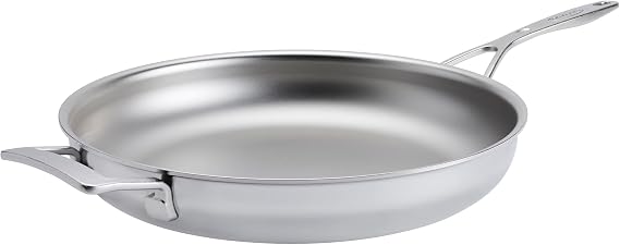 Demeyere Industry 5 Nanotouch 12.5-inch fry pan with Handle Helper