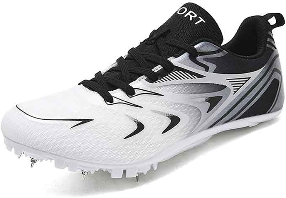 Track and Field Spikes Shoes, Professional Distance Running Sprint Sneakers Breathable Jumping Athletic Shoes for Mens Womens