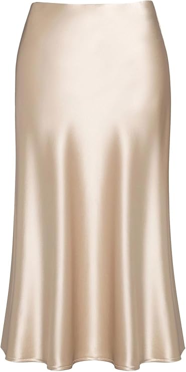 Basoteeuo Womens Skirts Chiffon Pleated High Waisted Maxi Elastic Waist A-Line Long Trendy Summer Casual Ladies Skirt
