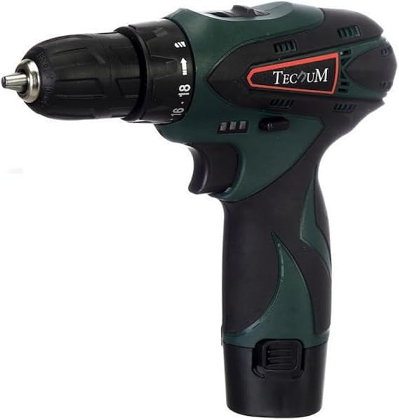 Tecnum C12-2 12V Akülü Matkap Vidalama Seti – Çift Lityum Akülü, Kademeli Tork Ayarlı, Anahtarsız Mandren, LED Işıklı Şarjlı Vidalama Makinesi (Ahşap, Metal, Plastik için)