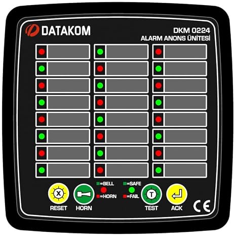 DKM-0224 Alarm Annunciator, 24 Channels, DC Supply