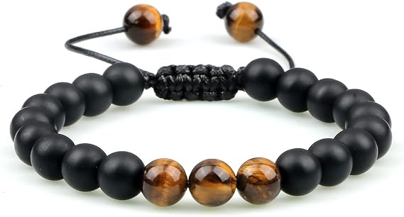 tiger eye stone couples distance bracelets male black onyx beads bracelet bracelets women men adjustable