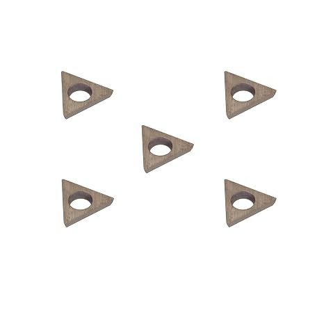 THINBIT 5 Pack MBBIZ15D5U MBB Series, 0.015" Radius, Flat top, Uncoated Carbide Boring Insert for Non-Ferrous alloys, Aluminium, Plastic Without Interrupted cuts.