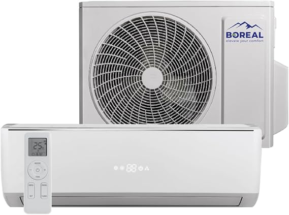 BOREAL BRISA R32 1 Zone 9100-BTU Ductless Mini Split Air Conditioner with Heat Pump Included with 115-Volt and WIFI Enabled