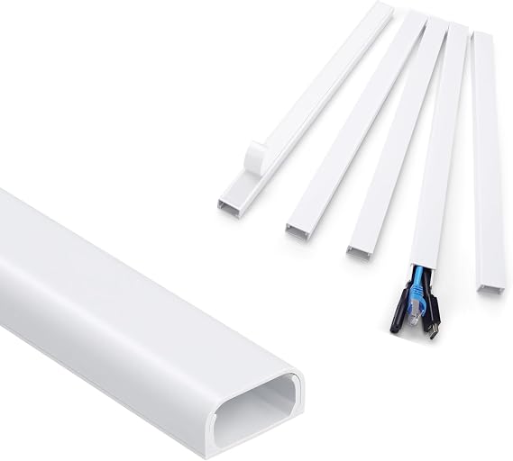 ZhiYo Cord Hider 71in Cord Covers for Wires on Wall & Cable Hider Raceway Kit 68in (4X L17in) Wire Hiders for TV on Wall Bundle