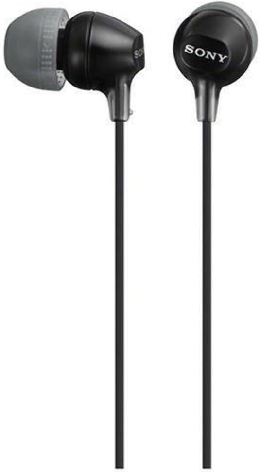 Sony MDR-EX15LP Wired In-Ear Headphones, Black (without microphone)