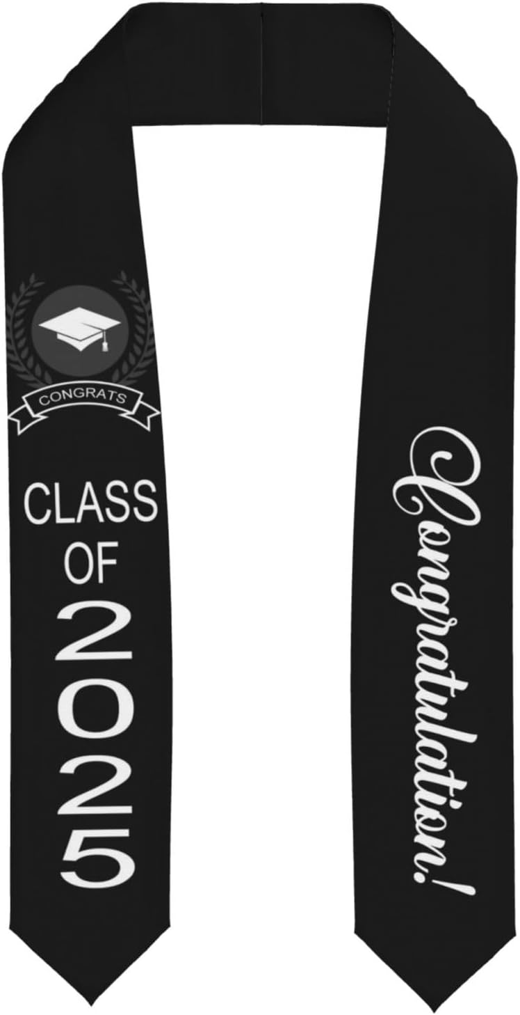 Retro Graduation Sash Cute Fashion Graduation Stole Class of 2025 Stoles for Graduation 2025 Events