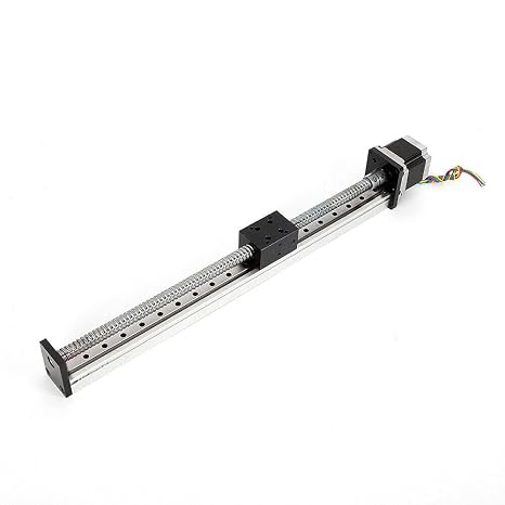 Ball Screw Linear, Linear Stage Actuator with Square Linear Rails Mini Slide Table & NEMA 23 Stepper Motor, Rail Guide Motion Table for DIY CNC 100/200/300mm