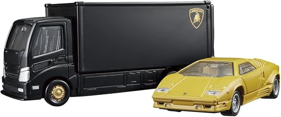 TAKARA TOMY "Tomica Premium Tomica Transporter Lamborghini Countach 25th ANNIVERSARY" Mini Car, Car, Toy, Ages 6 and Up, Toy Safety Standards Compliant, ST Mark Certified, TOMICA TAKARA TOMY