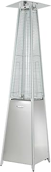AZ Patio Pyramid Glass Tube Propane Gas Patio Heater, Stainless Steel, CSA certified