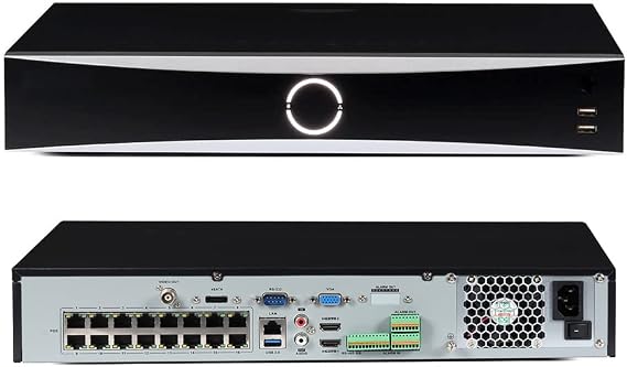 DS-7716NXI-I4/16P/S 16 Channel NVR, 16 POE AcuSense 4K NVR Network Video Recorder Compatible with HIK POE IP Cameras(International English Version No HDD)