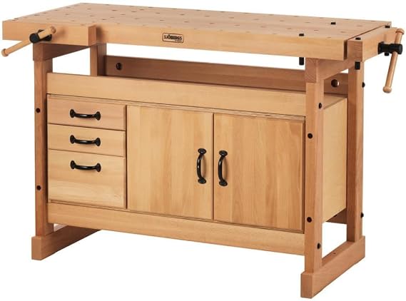 Sjobergs Nordic Pro 1400 Workbench, Woodworking Bench for DIY and Professional Use, SJO-99111K, (Sjobergs Nordic 1400 + Cabinet SM03 + Acc. Kit)