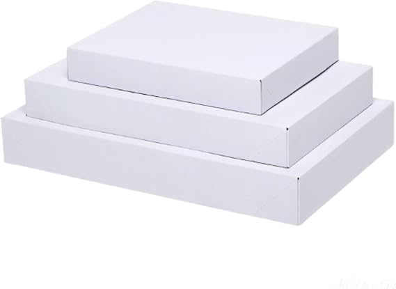 All Day Gifts 12-Pack White Gift Boxes with Lids Multi-Pack Gift Wrap Boxes for Clothes, Apparel, Christmas and Birthdays, Assorted Sizes