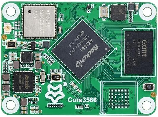 Core3566 Module, Rockchip RK3566 Quad-Core Processor, Compatible with Raspberry Pi CM4, 4GB RAM, 0GB (Lite) eMMC Flash (Core3566104000)