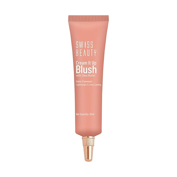 Swiss Beauty Cream It Up Blusher | Highly Pigmented | Long-lasting | Buildable & Blendable | All Skin Types | Shade - Natural Flush, 10ml
