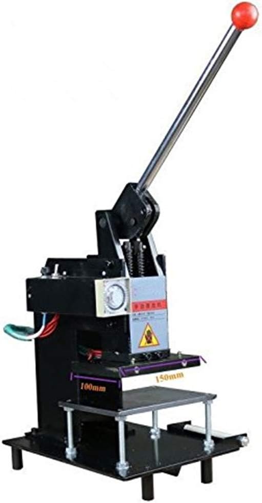 YiFun Trade Manual Hot Stamping Machine 150 x100 mm Leather Embossing Machine LOGO Branding Machine Hot Mark Machine Bronzing Machine 220V