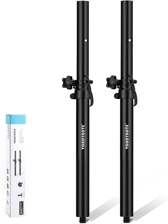 Vondynote Set of 2 Short Speaker Poles Subwoofer Pole Mount with M20 Thread