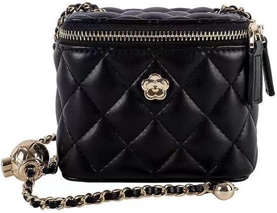 Leheybia 1 Pcs Quilted Crossbody Bags for Women for Women Quilted Chain Shoulder Bag Lady Casual Lattice Handbag