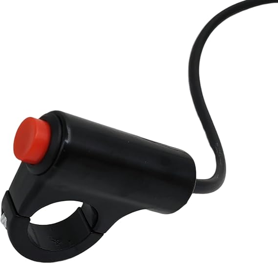 RAYANA 7/8" 22mm Motorcycle Handlebar Push Button Switch Horn, Stop/Start, Kill, Flameout Switch (Momentary Action)