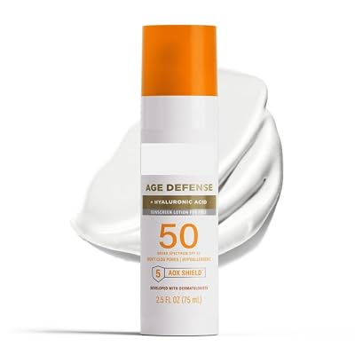 Sun Age Defense Face Sunscreen Lotion SPF 50, Hyaluronic Acid, Lightweight, 2.5 Fl Oz - Lightweight And Non-greasy With A Dry Touch Finish That Leaves No Visible Residue
