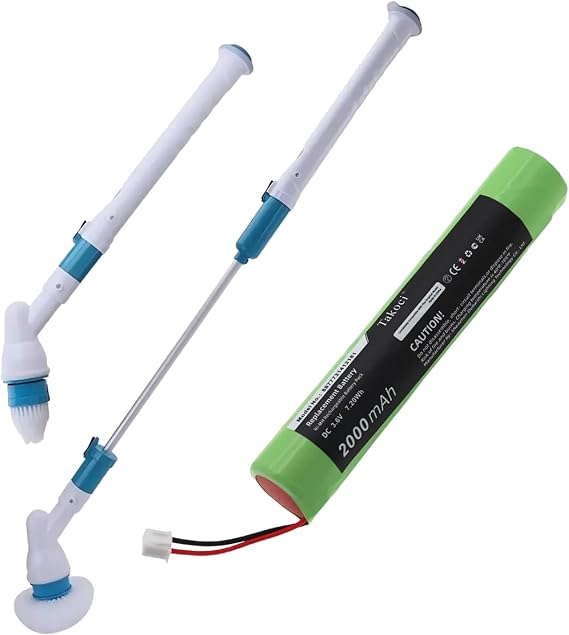 2000mAh HURRIC'ANE 8877731412181 Replacement Battery for HURR'ICANE Spin Scrubber Vacuum