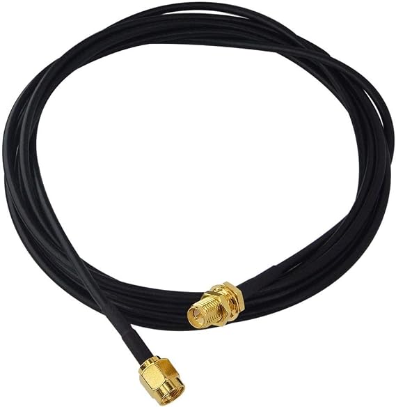 RP-SMA Coaxial Cable 6.5ft/2M RG174 Cable RP SMA Male to RP SMA Female Low Loss Antenna Cable RP SMA Extension Cable for WiFi Antenna 4G etc, RG174 RP SMA Cable Male to Female Coax Cable