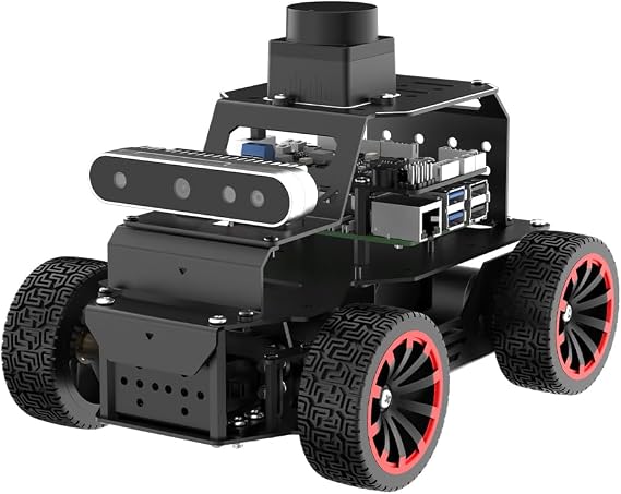HIWONDER Robot Car with ChatGPT Large AI Models, 3D Depth Camera Ackermann Chassis ROS2-HUMBLE Lidar SLAM Mapping Navigation Autonomous Driving, MentorPi A1 Standard Kit with Raspberry Pi5 8GB