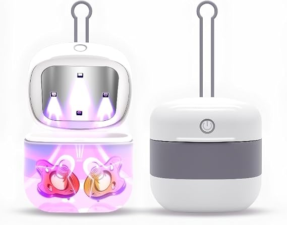 Snappy Portable UV Pacifier Cleaner Baby Bottle Nipple & Pacifier Cleaner,Travel UV Light Cleaner for Pacifiers, Nipples, Earbuds, Jewelry & More
