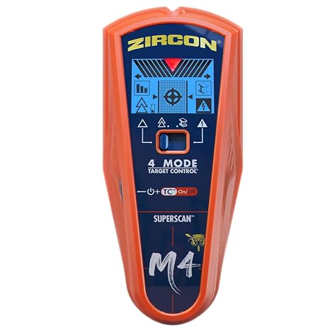 Zircon SuperScanTM M4 Advanced Stud Finder with Metal & Live Wire Detection