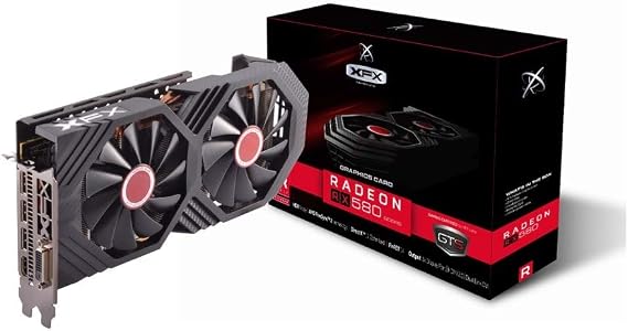 XFX Radeon RX 580 GTS  Edition 1386MHz OC+ 8GB GDDR5 VR Compatible Dual BIOS 3xDP HDMI DVI AMD Graphics Card RX-580P8DFDA