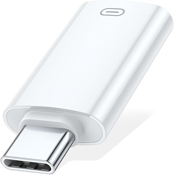Jadebones USB C to Light-ning Headphone Audio Adapter with Charge Data for iPhone 16/15 Series, iPad, MacBook and More, Not for Lavalier Microphones/OTG and Devices with Cases, White