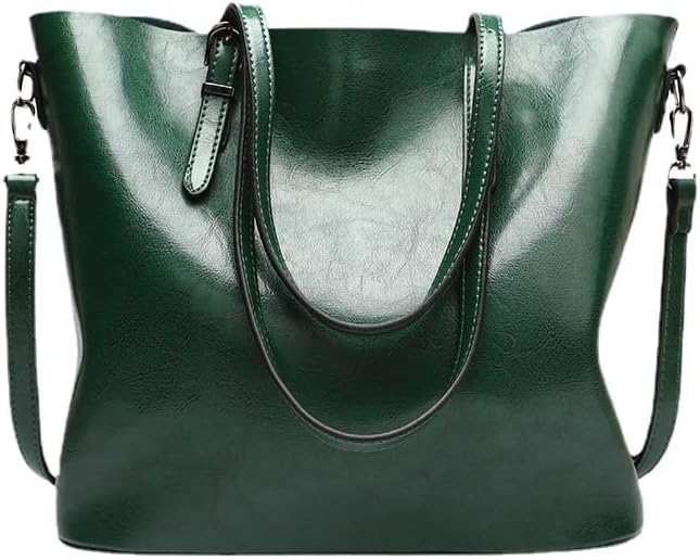 Oil Leather Tote Bag Fashion Ladies Big Bag Shoulder Crossbody Bag